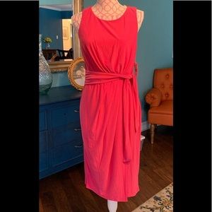 Supper Fox wrap pink dress